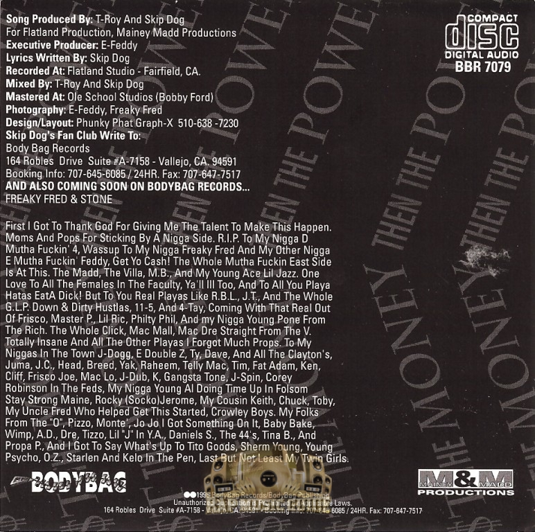 g-rap （OG）SKIP-DOG/1$T THE MONEY THEM … Skip Dog - 1st The Money Then The Power: 1st Press. CD | Rap